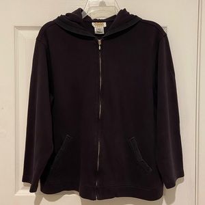 Talbots Hoodie W/ Zipper Petite Large